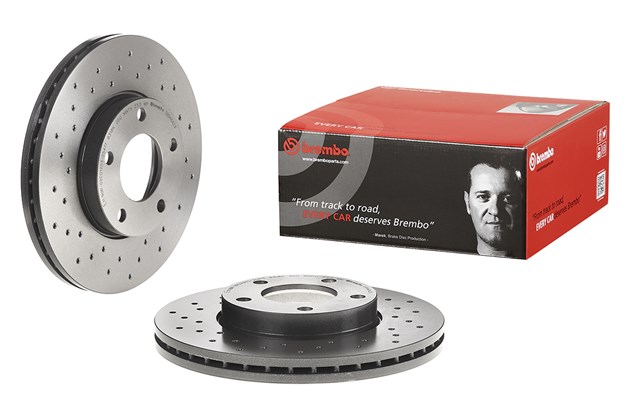 brembo Xtraブレーキローター 左右セット 09.A198.1X スバル
