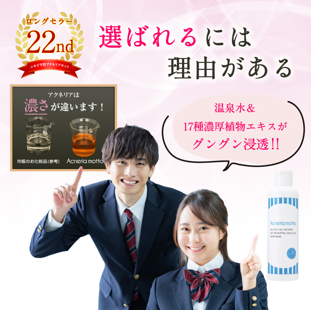 ニキビ予防 選ばれるには理由がある