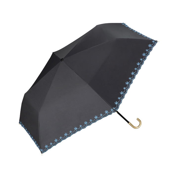 Wpc 日傘 折りたたみ傘 レディース 完全遮光100% UPF50+ 遮熱 遮光グリッターフラワー...