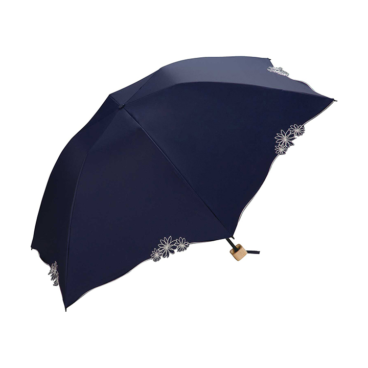 Wpc 日傘 折りたたみ傘 レディース 完全遮光100% UPF50+ 遮熱 遮光バードケージリムフ...