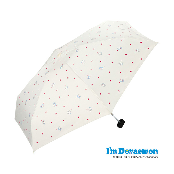 Wpc 日傘 折りたたみ傘 レディース 完全遮光 UPF50+ 軽量 遮光ドラえもんハート 晴雨兼用...