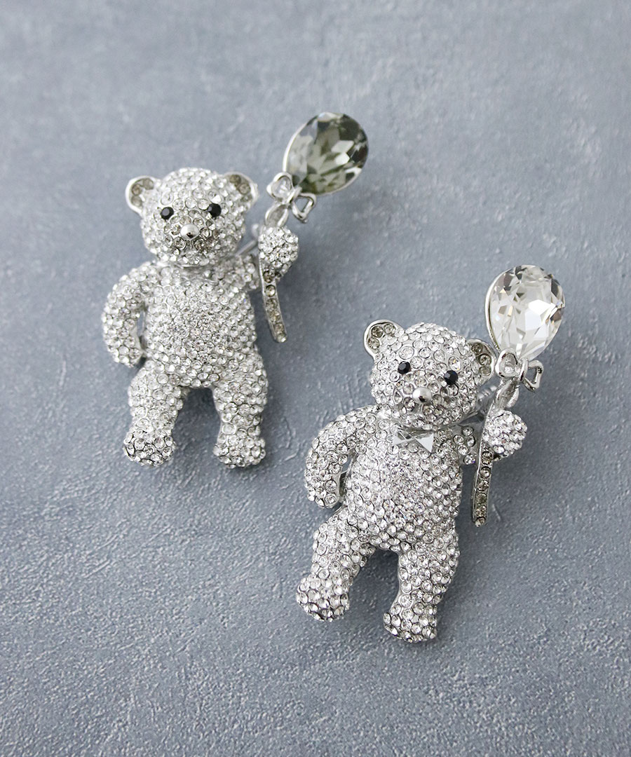 ヴァンテーヌ ☆送料無料☆ブローチ くま 熊 クマ モチーフ パヴェ