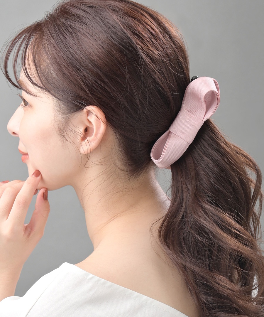 ツイスト リボン バナナクリップ 上品