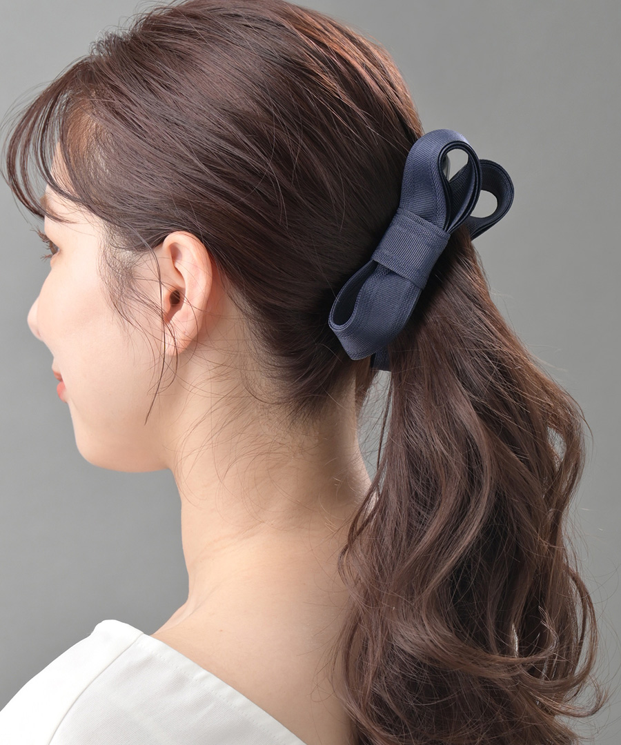 ツイスト リボン バナナクリップ 上品