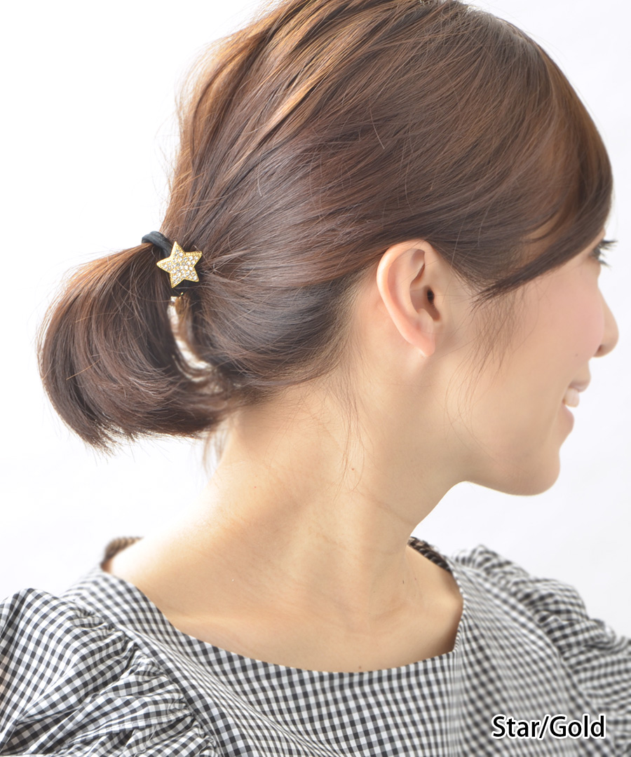 ヴァンテーヌ ヘアゴム ハート スター 星 ビジュー ライン