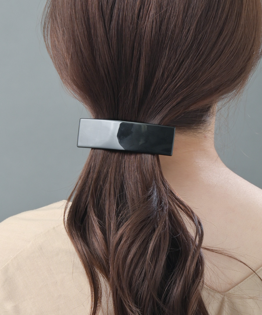 べっ甲風スクエアバレッタ H-683 | ヘアアクセサリー,バレッタ