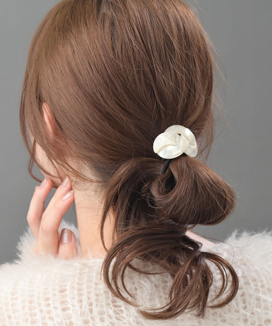 ポニーフック ヘアゴム ヘアカフ べっ甲風