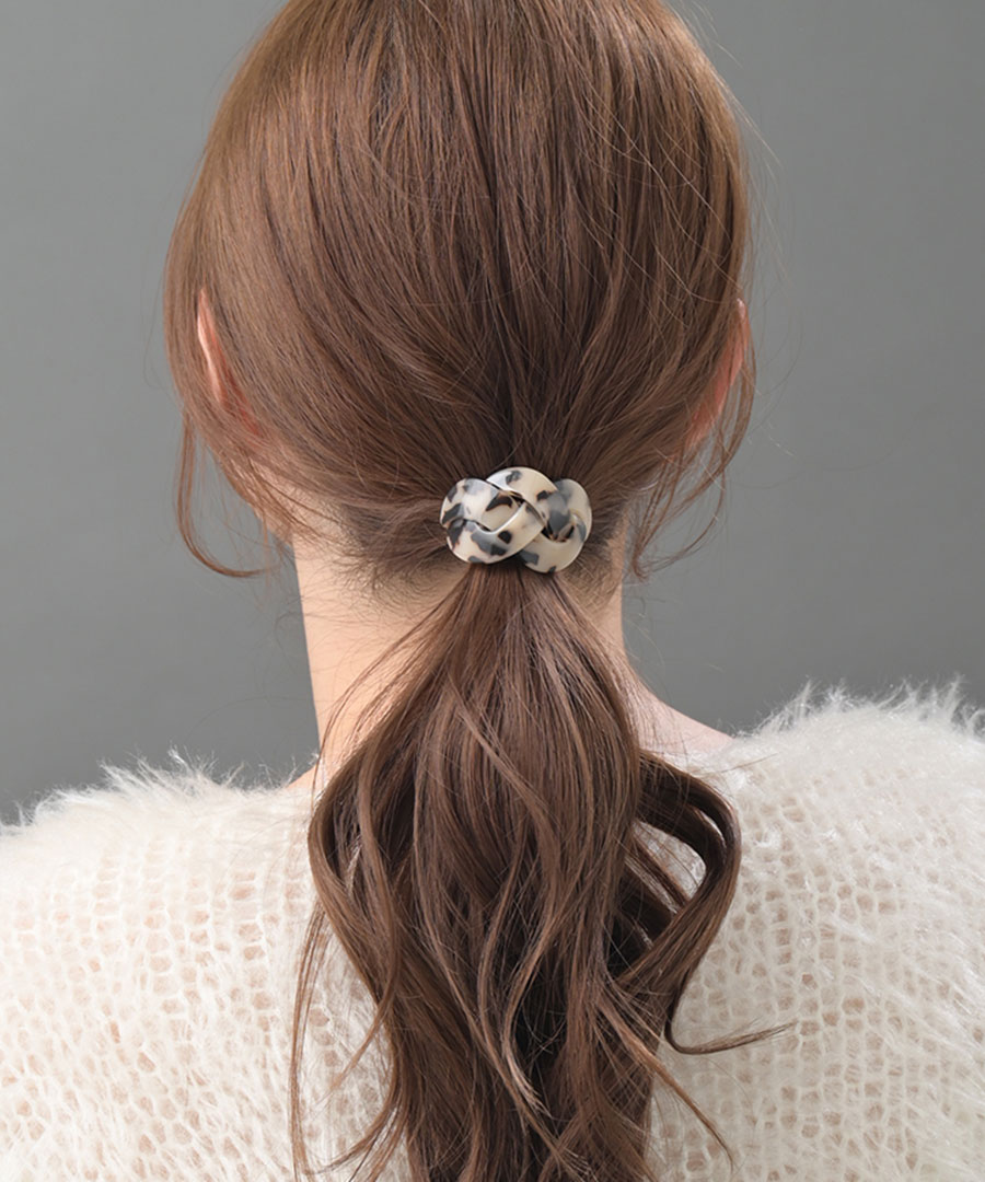 ポニーフック ヘアゴム ヘアカフ べっ甲風