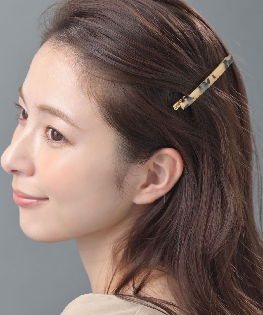 ヴァンテーヌ ヘアクリップ べっ甲風 くちばしクリップ ダッカール