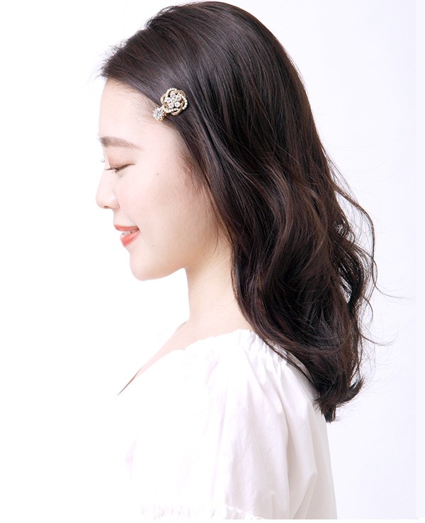 no.75 ハンドメイド くすみカラーのアンティーク調ヘアアクセサリー