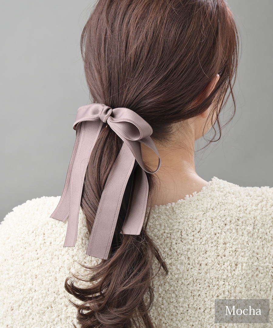 ヴァンテーヌ ポニーフック ヘアゴム ロングリボン ヘアアクセサリー
