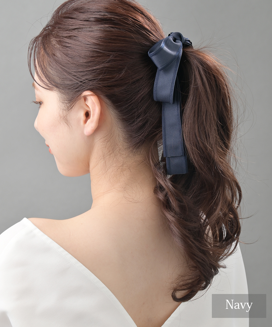 ヴァンテーヌ ポニーフック ヘアゴム ロングリボン ヘアアクセサリー