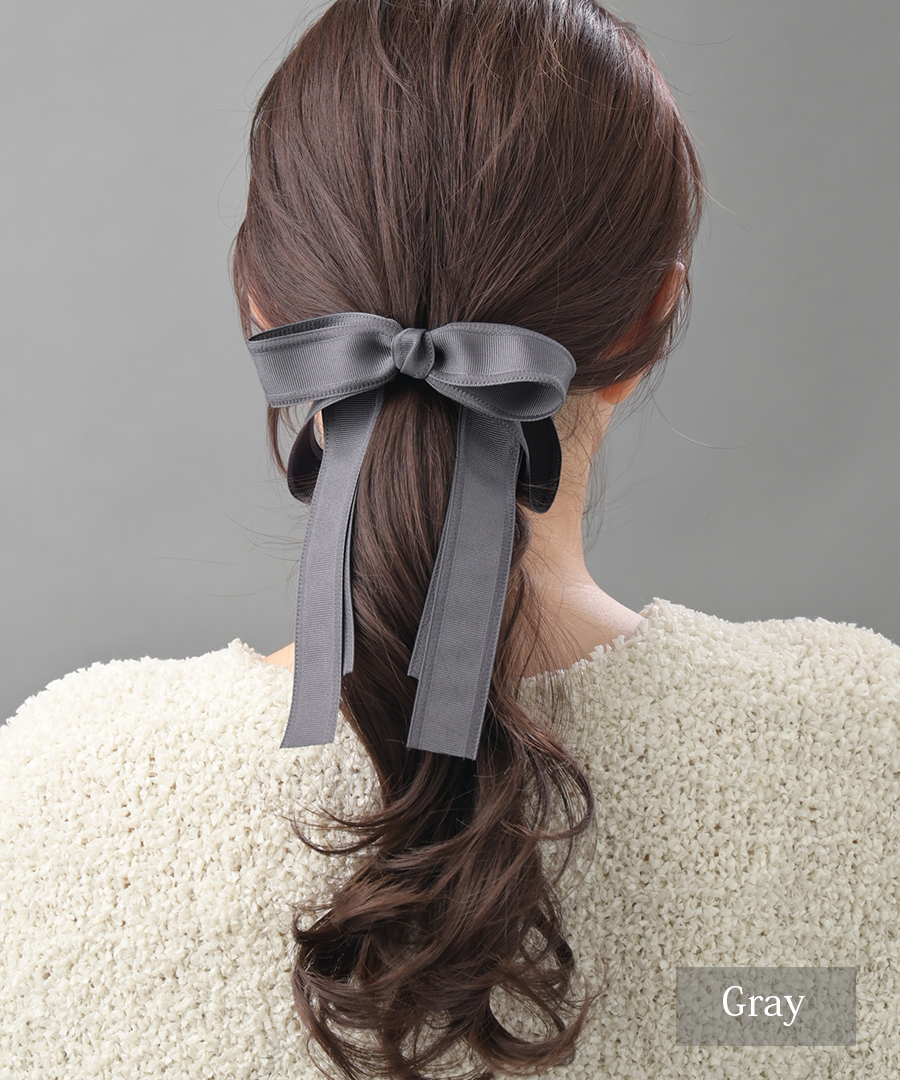 ヴァンテーヌ ポニーフック ヘアゴム ロングリボン ヘアアクセサリー