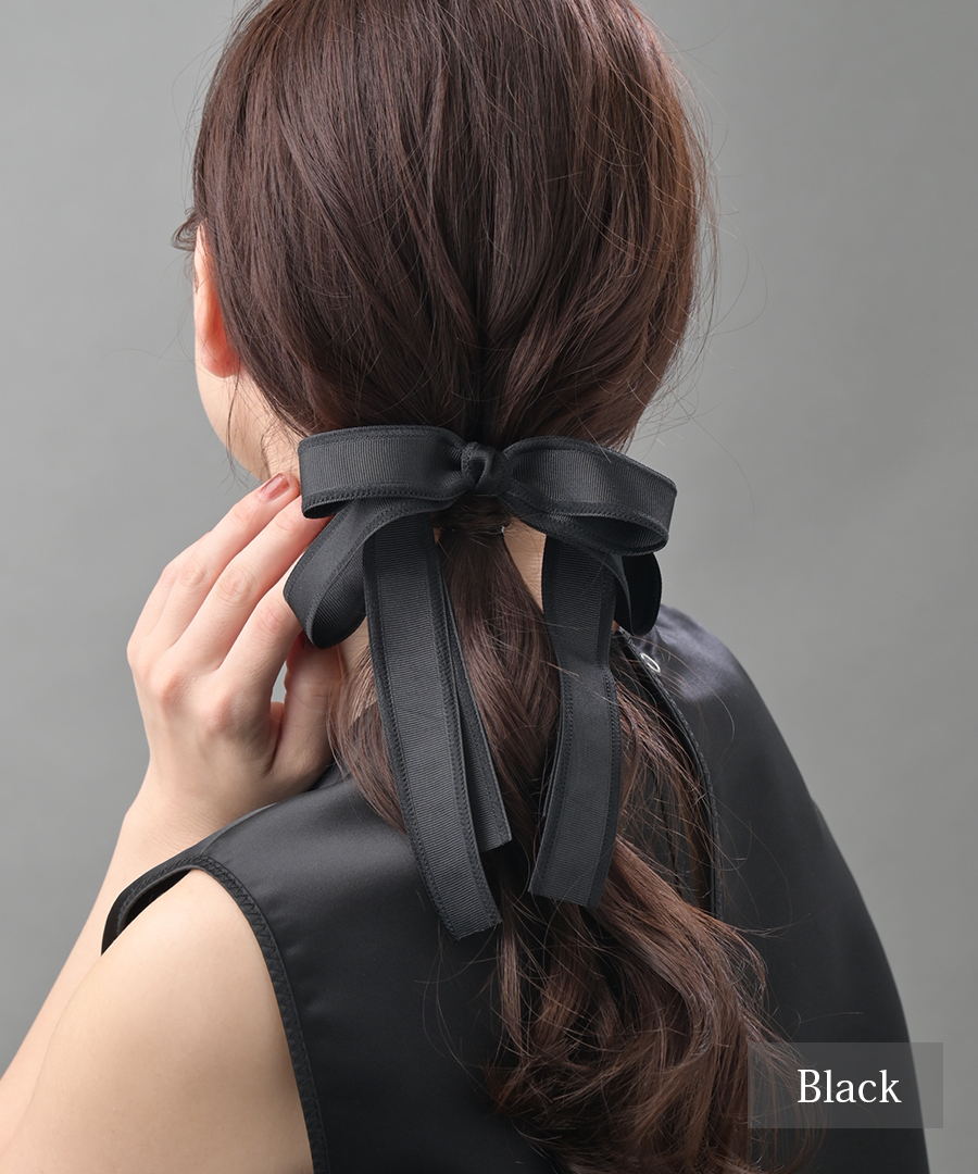 ヴァンテーヌ ポニーフック ヘアゴム ロングリボン ヘアアクセサリー