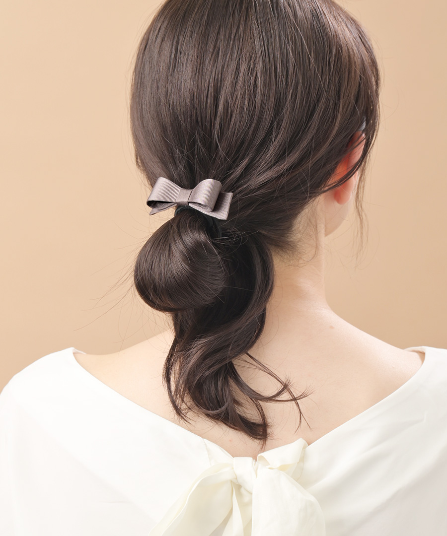 グログランリボンヘアカフ
