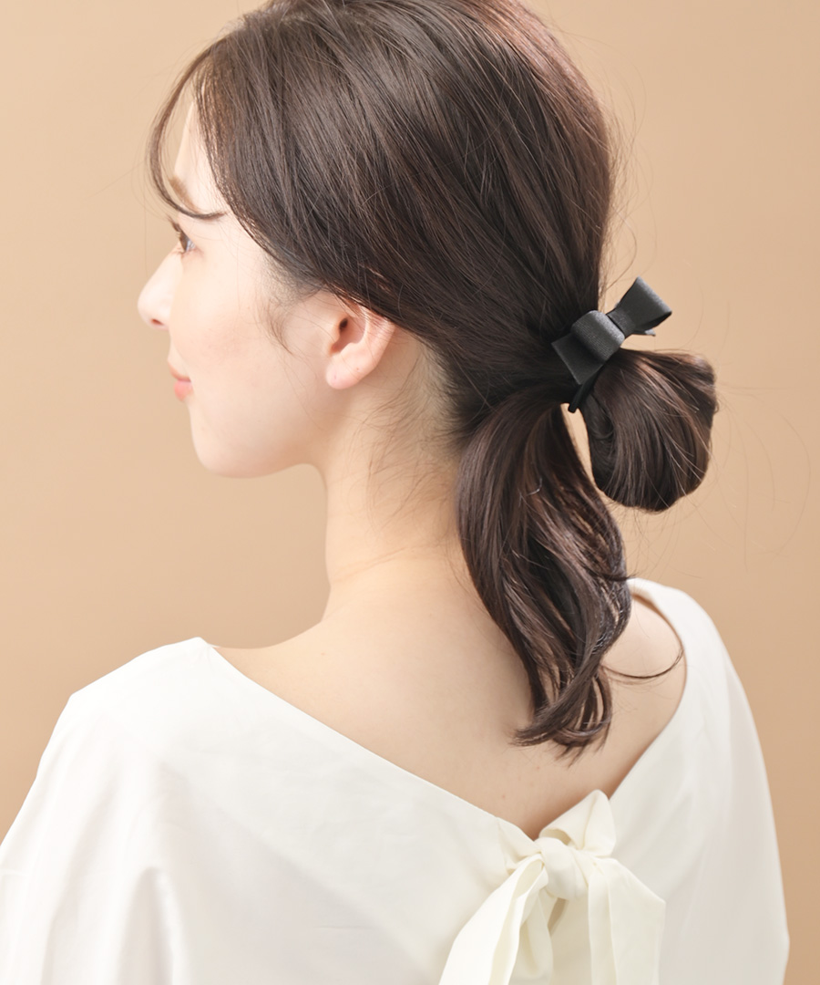 グログランリボンヘアカフ