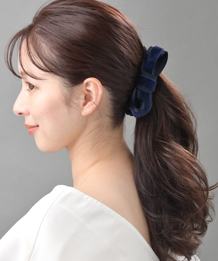 バナナクリップ ベロア グログラン