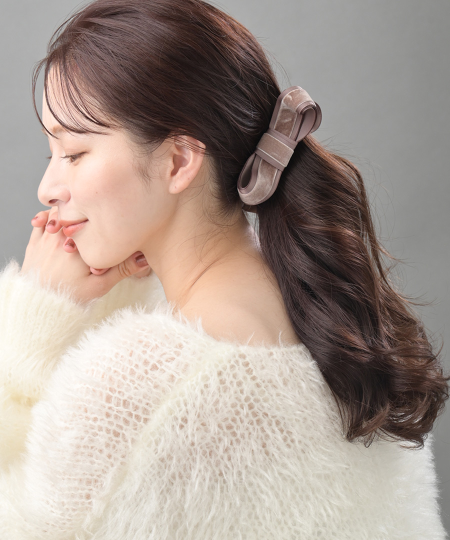 バナナクリップ ベロア グログラン