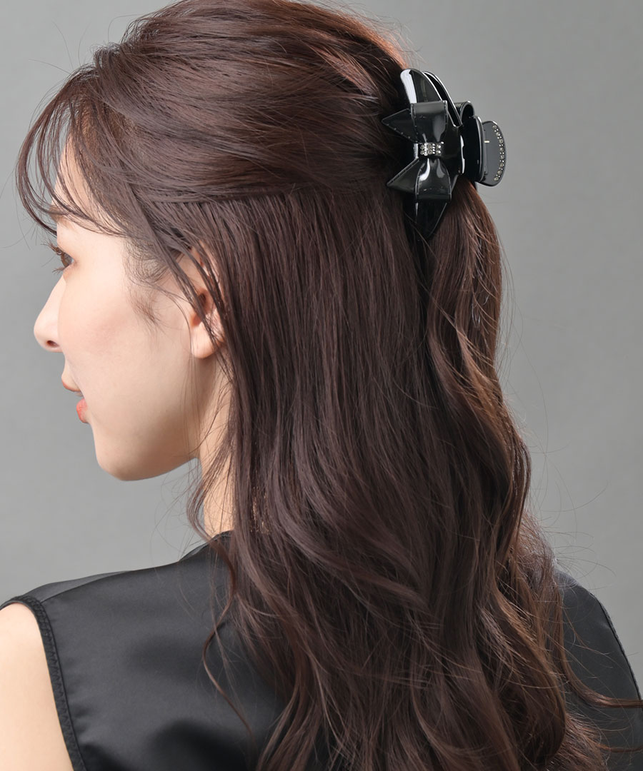 エナメル リボン バンスクリップ