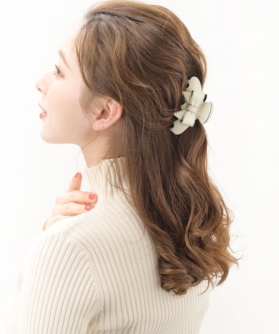 エナメル リボン バンスクリップ