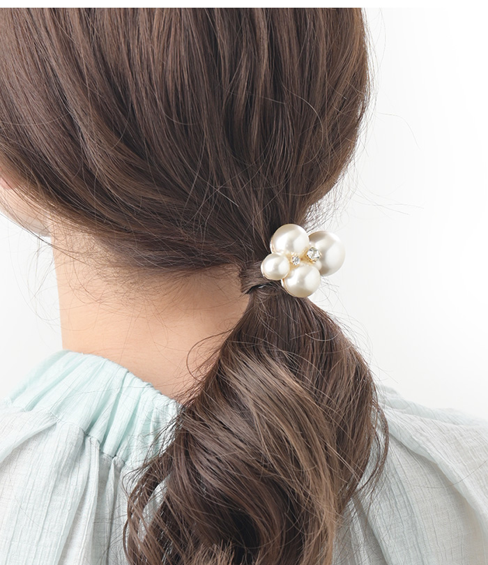 ヴァンテーヌ ポニーフック ヘアカフ ヘアフック パール ビジュー