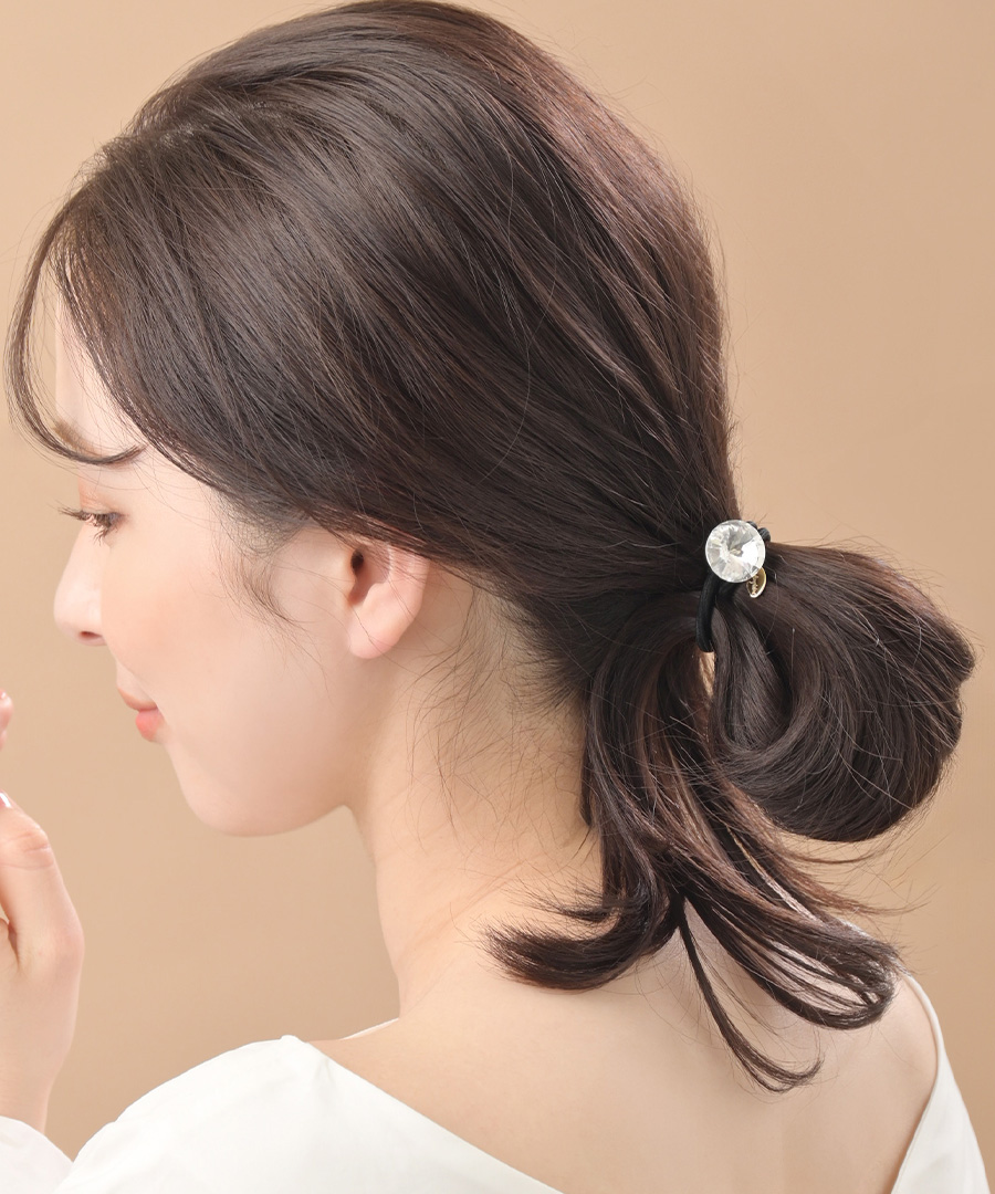 一粒スワロフスキーヘアゴム H7813 | ヘアアクセサリー,ヘアゴム