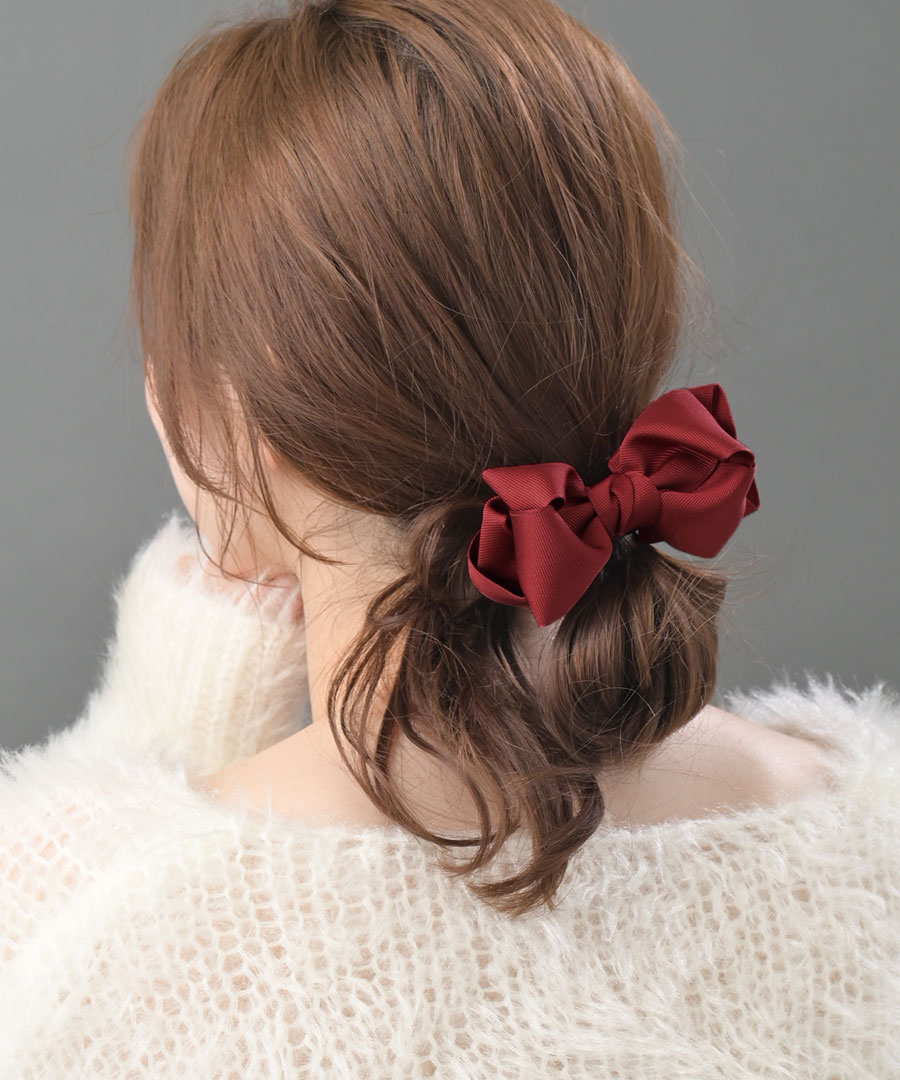 ボリュームリボンバレッタ