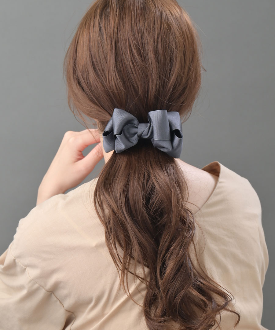 ボリュームリボンバレッタ