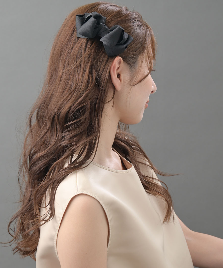 ボリュームリボンバレッタ