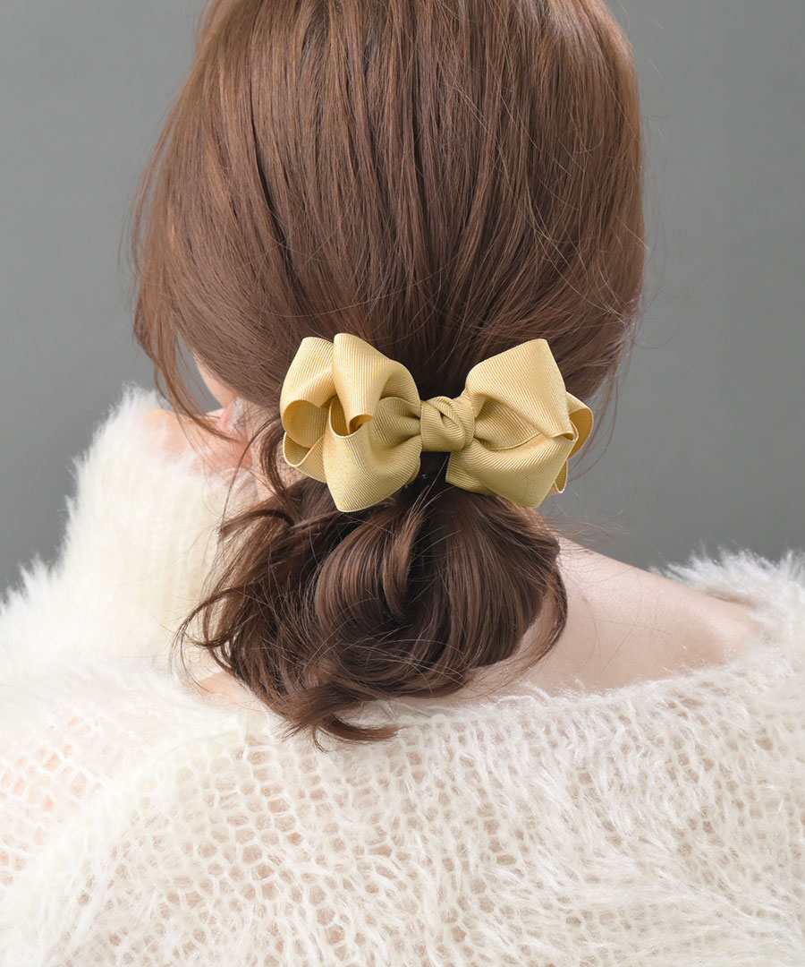 ボリュームリボンバレッタ