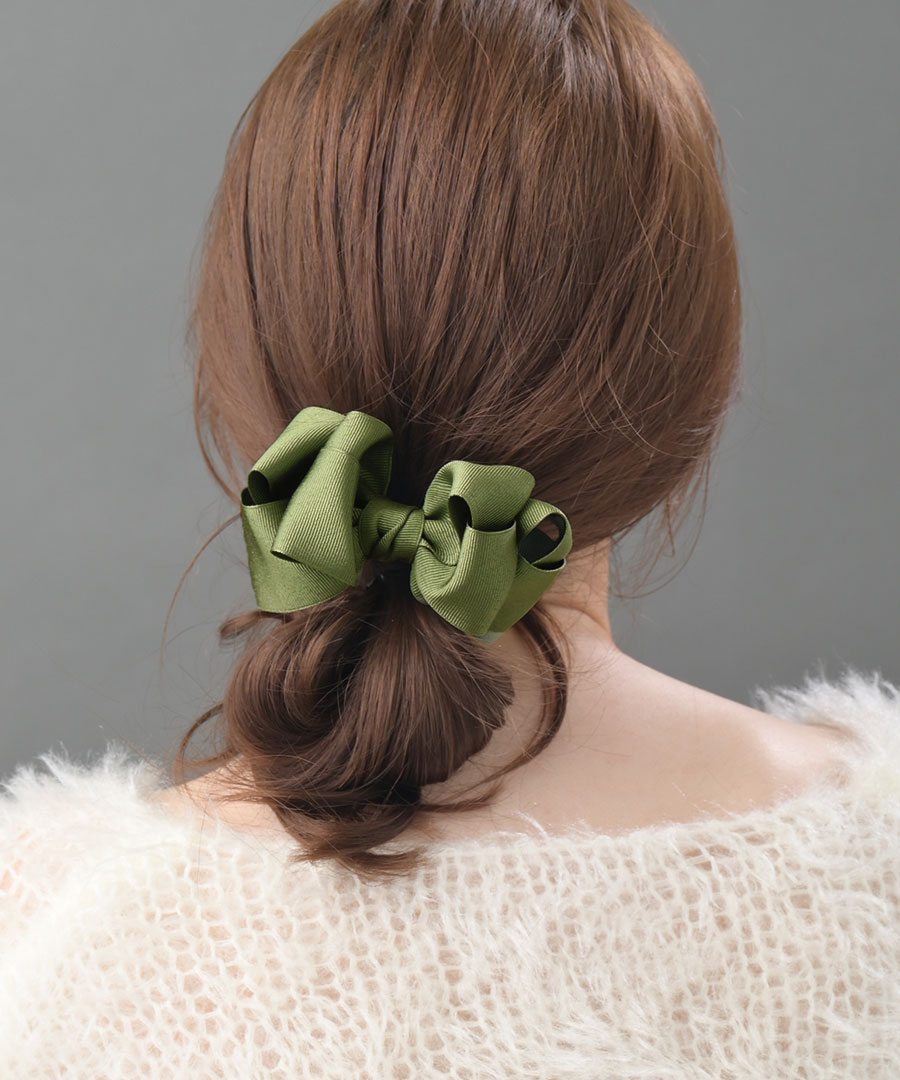 ボリュームリボンバレッタ