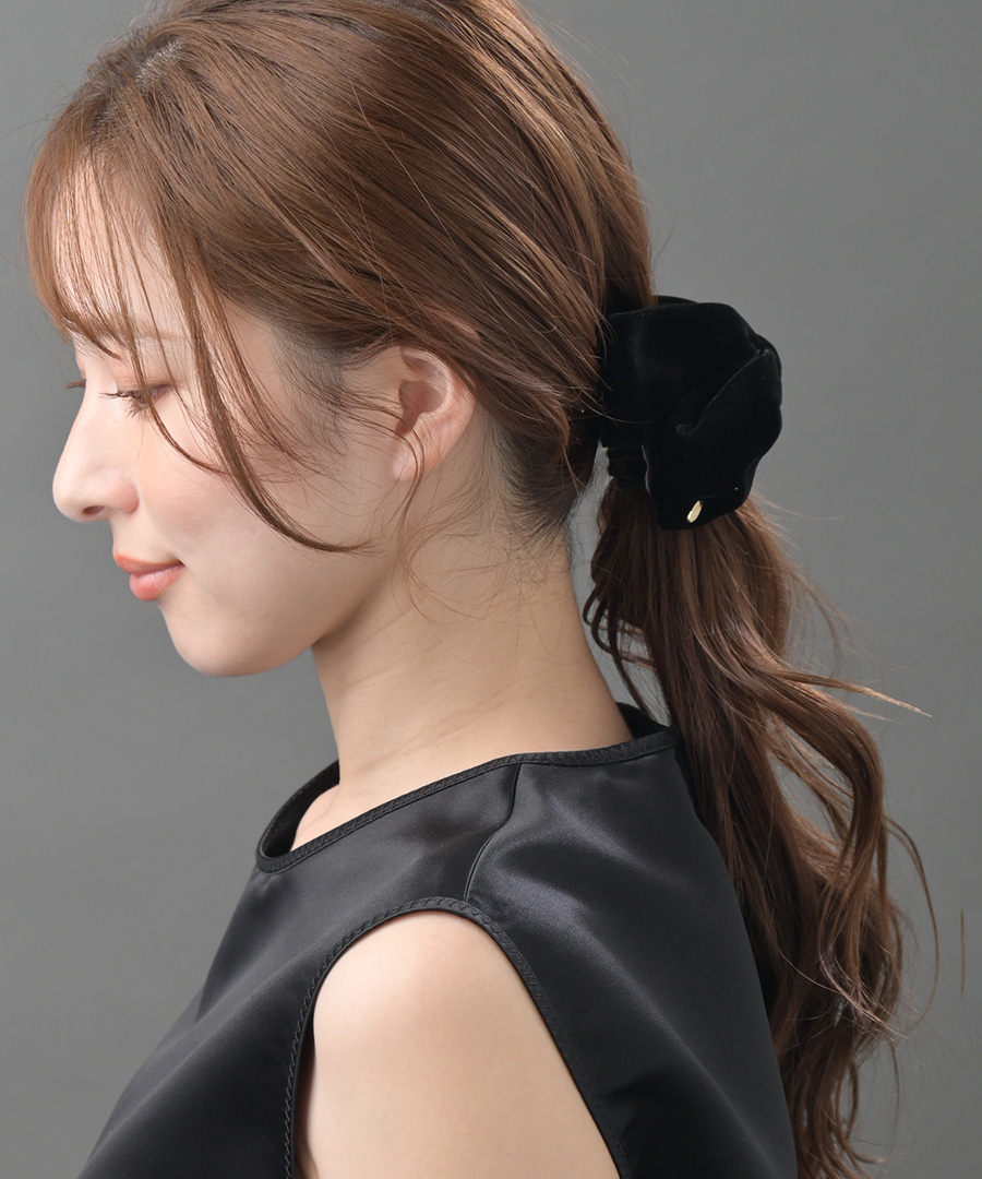 ベルベッド リボン バンスクリップ