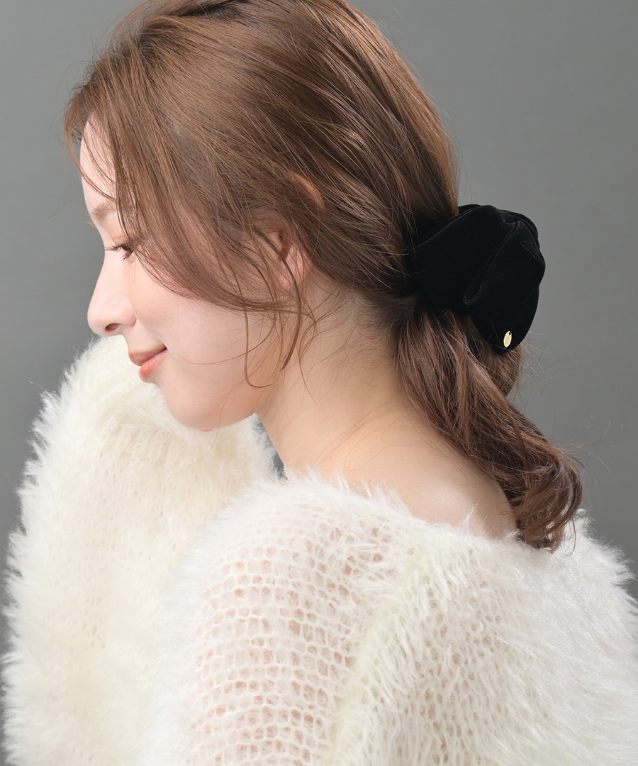 ベルベッド リボン バンスクリップ