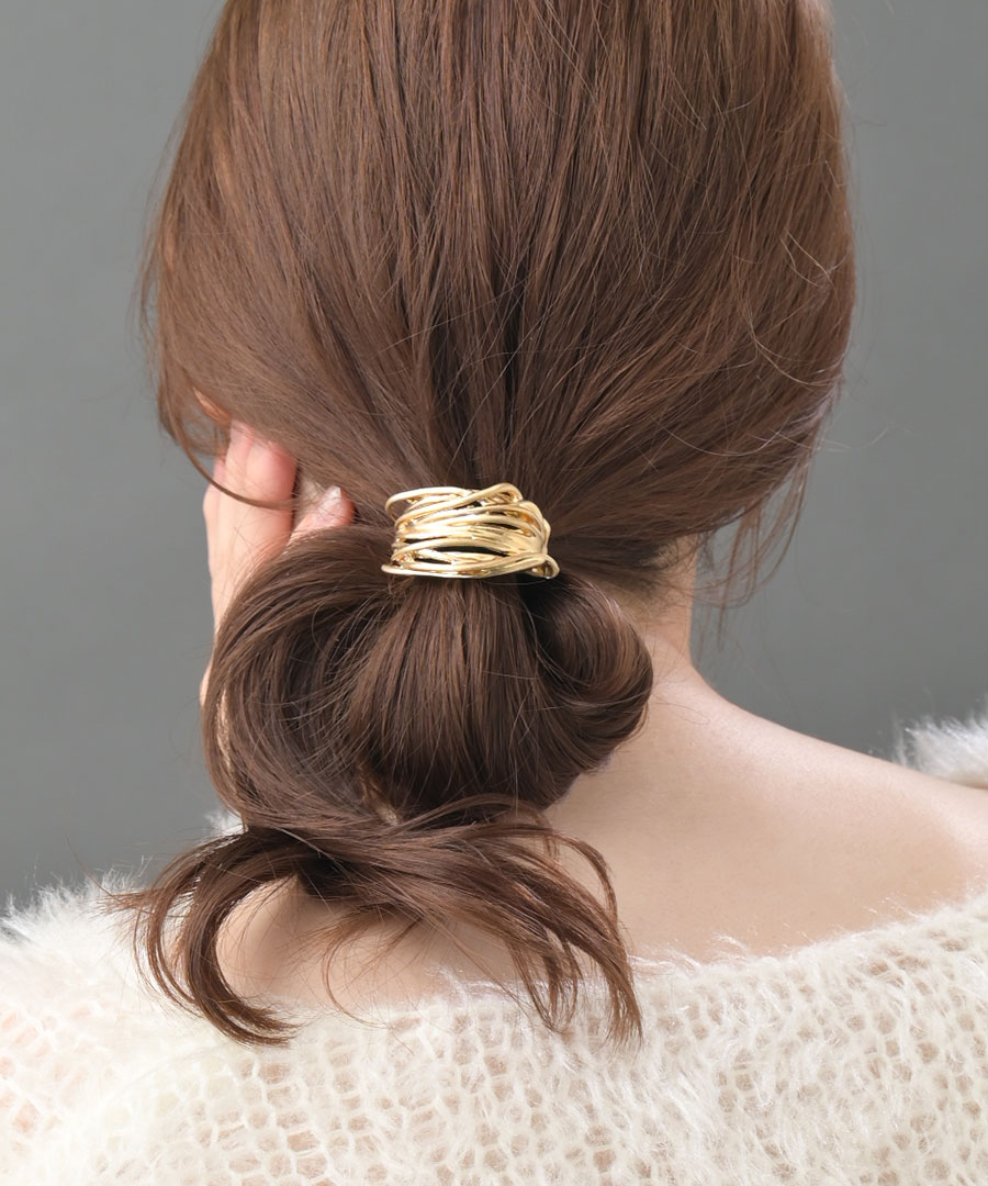 デザインメタルヘアカフ ポニーフック