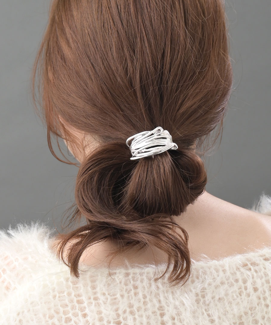デザインメタルヘアカフ ポニーフック