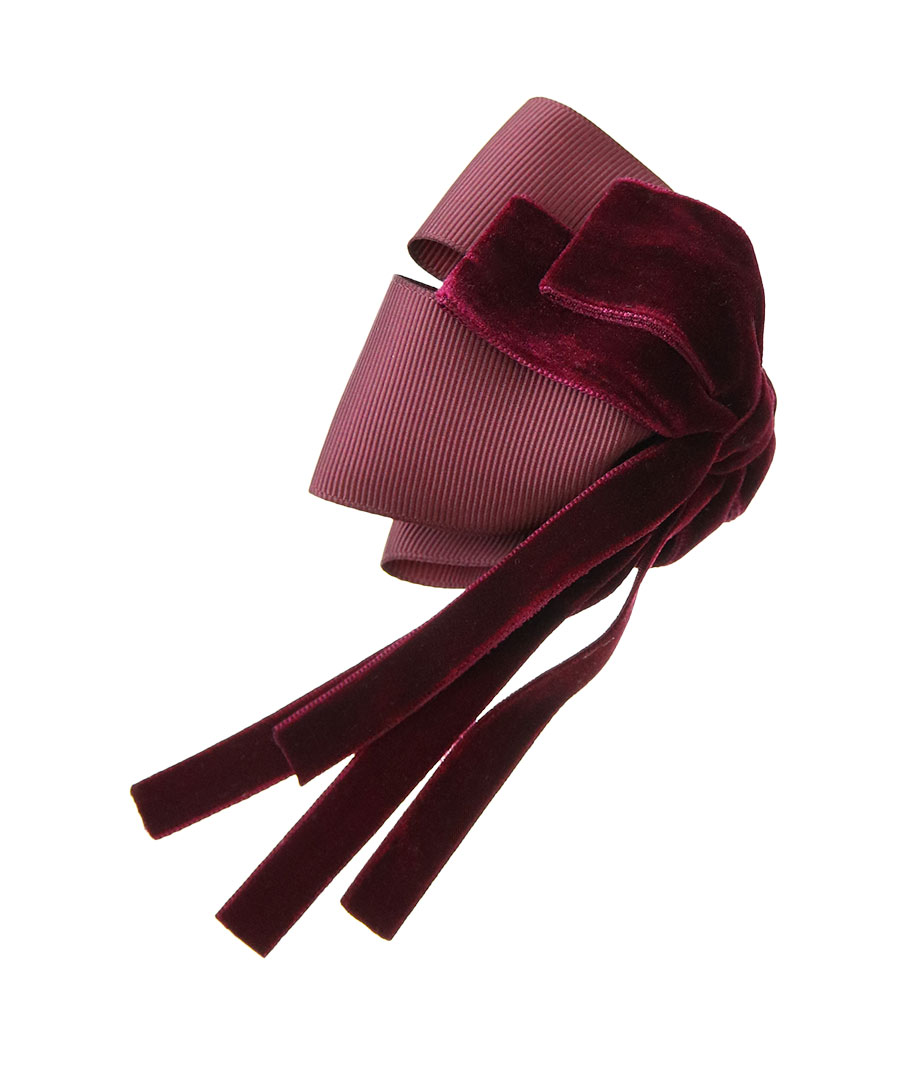 バンスクリップ ベルベット リボン