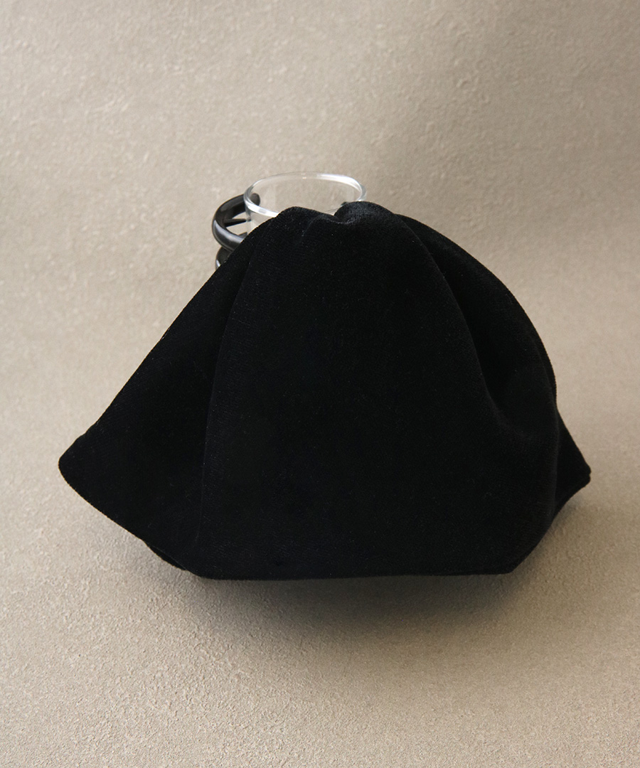 ベルベッド フリル バンスクリップ