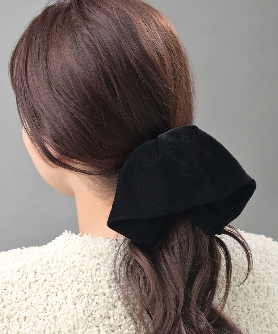 ベルベッド フリル バンスクリップ