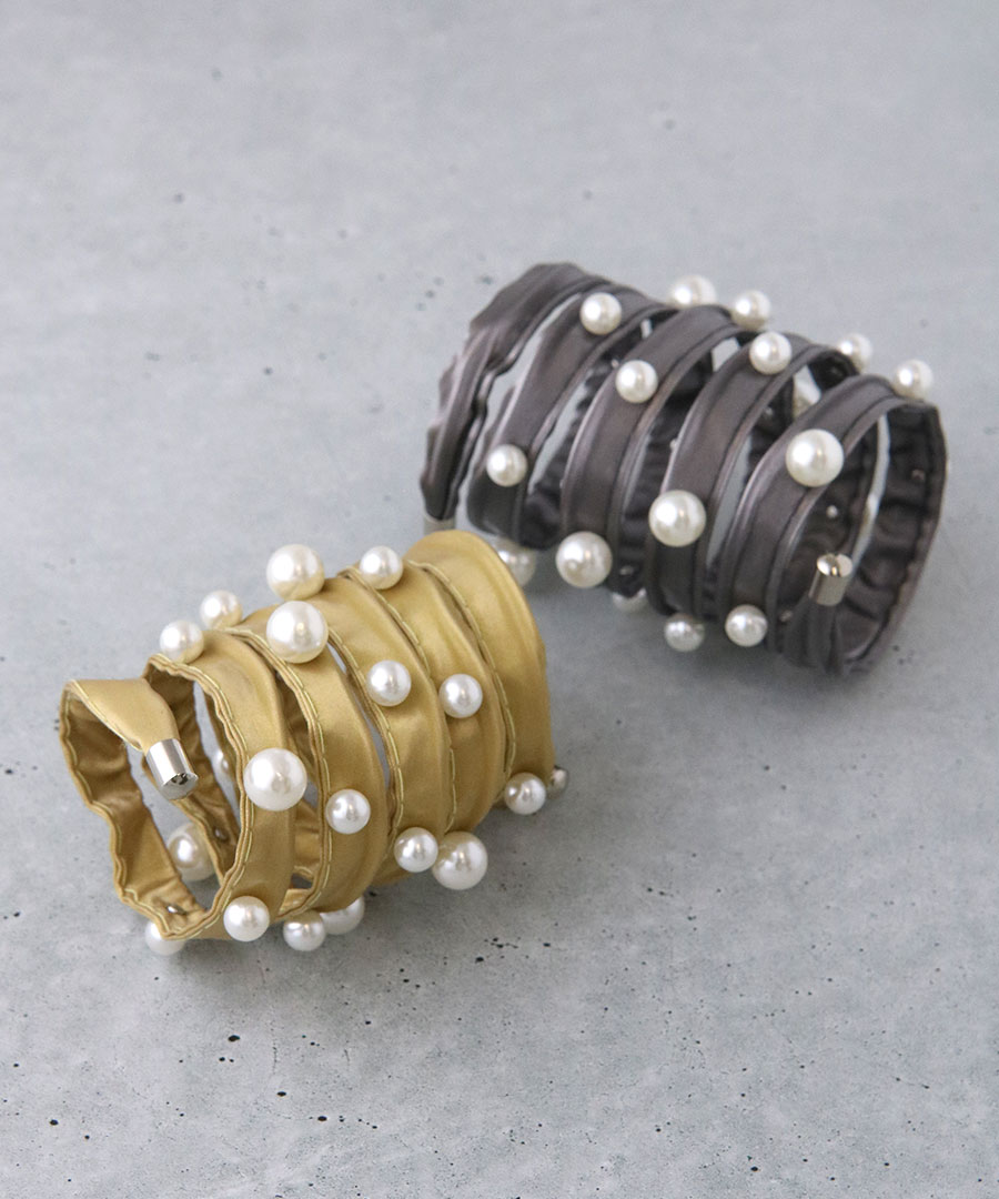 ワイヤーポニー パール ヘアアクセ レディース 大人可愛い ヘアアレンジ