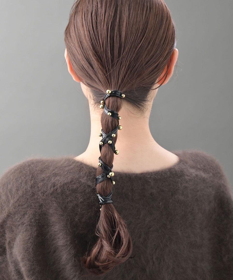 ワイヤーポニー メタルボール ヘアアクセ レディース 大人可愛い ヘアアレンジ