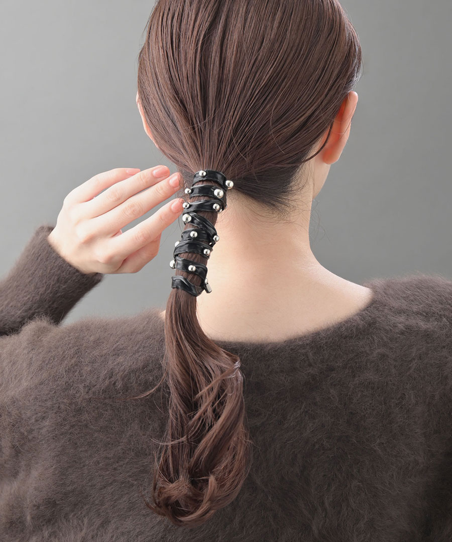 ワイヤーポニー メタルボール ヘアアクセ レディース 大人可愛い ヘアアレンジ