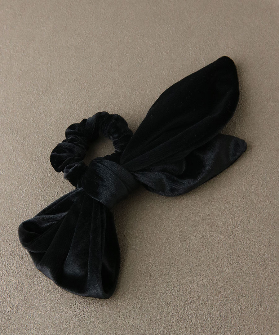 シュシュ ベロア リボン レディース 大人可愛い