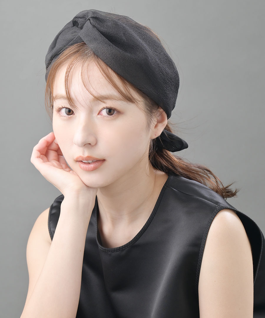 シアー ターバン風ヘアバンド