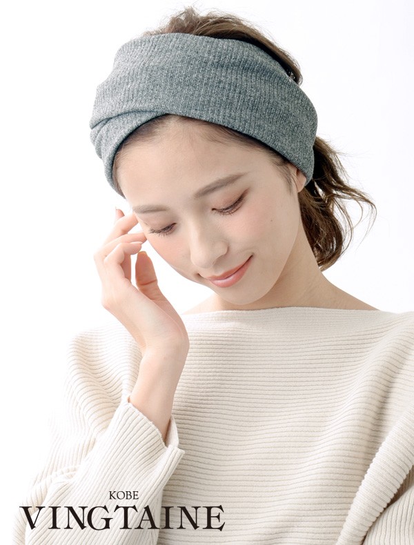 kinema ヘアバンド chocolate knit hair band - その他