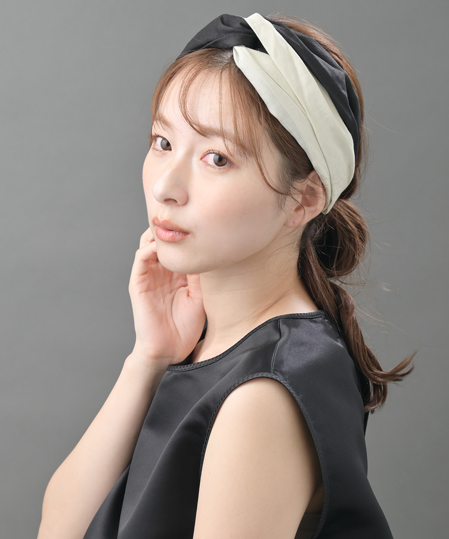 バイカラーターバンヘアバンド