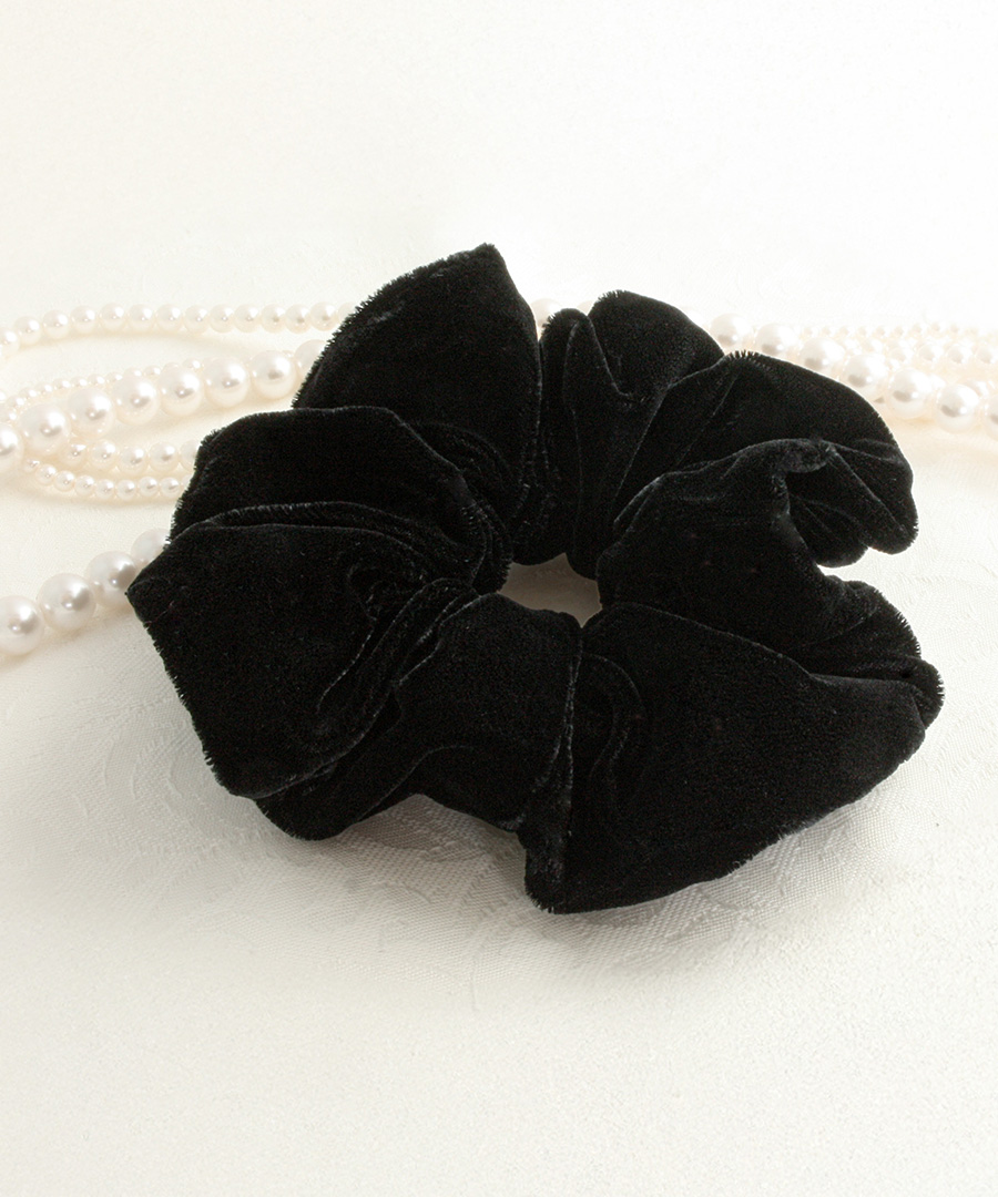 上品ブラックベロアシュシュ