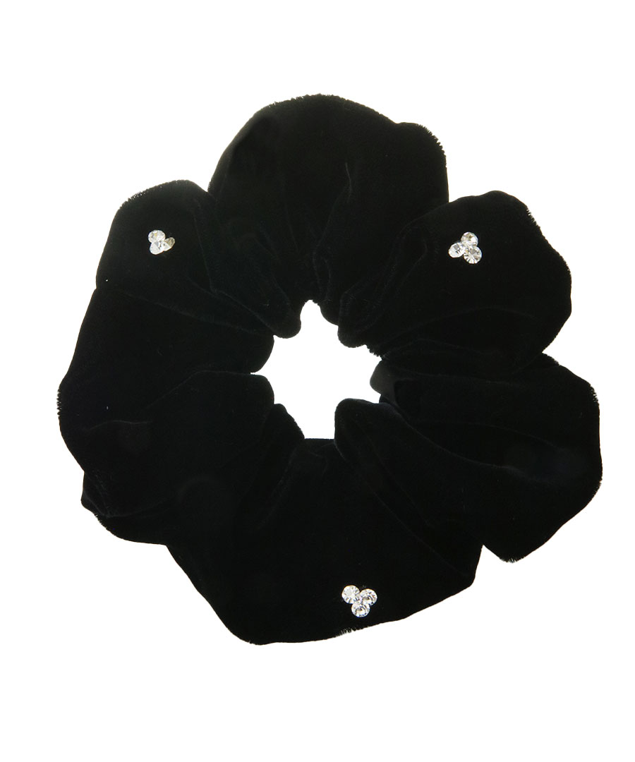 ストーン付きベロアシュシュ