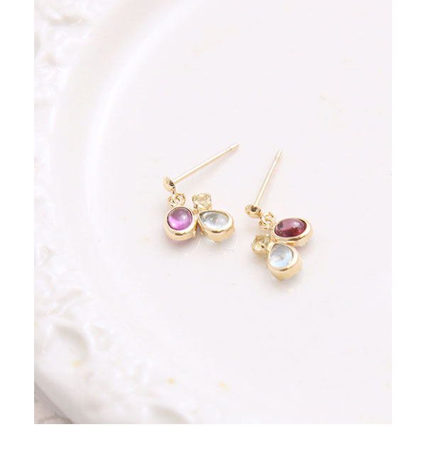 『専用』【新品未使用】k10 ガーネットRガーネットキュービック　ピアス K10ガーネットピアス｜ピアス｜ノジェス 公式オンラインストア