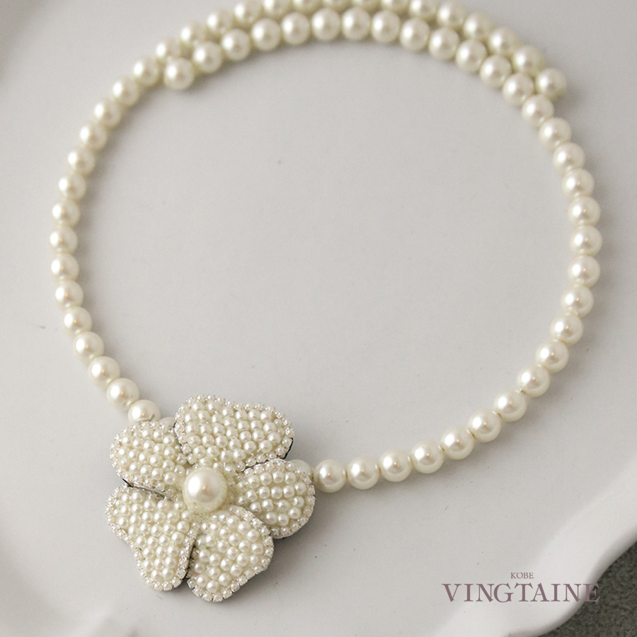 パールフラワー チョーカー