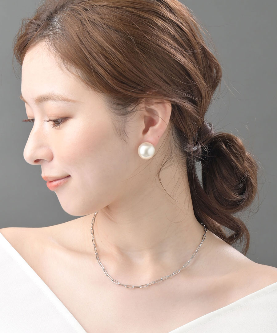 18mmパール ピアス イヤリング